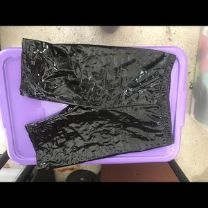 Black leather shorts from forever 22